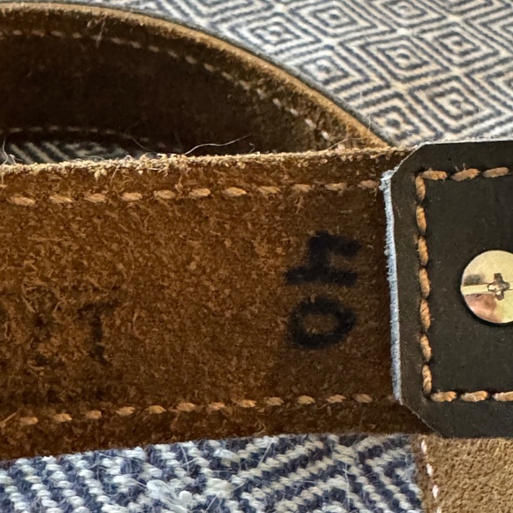 NEW Men's Lauxmont leather belt brown SZ 40 - Picture 4 of 4